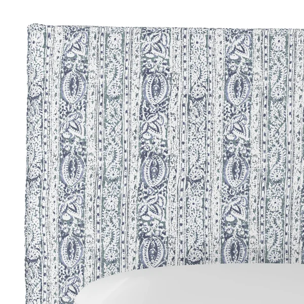 California King French Seam Slipcover Headboard Shepton Indigo - Simply Shabby Chic