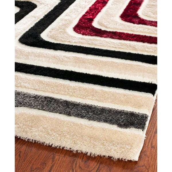 Safavieh Euclid Geometric Shag Area Rug - Size: 5'3 inch x 7'6 inch