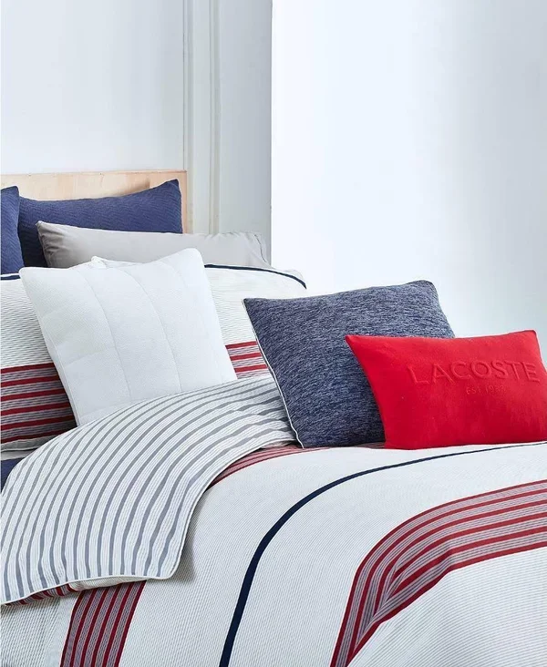 Lacoste Milady Duvet Cover Set - Red - Full/Queen