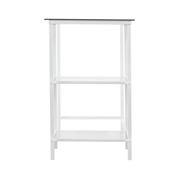 Southern Enterprises Layton Metal & Glass Student Desk - White