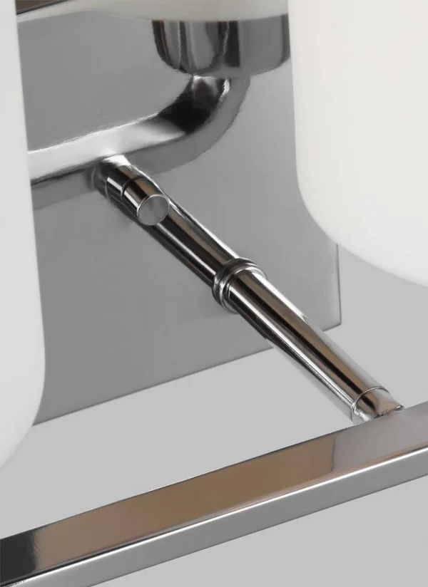 14.25 inch 18.6W 2 LED Bath Vanity Chrome Finish with Etched/White Glass - 73-BEL-4169223 - Bailey Street Home