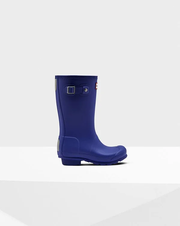 Hunter Big Kids& Original Rain Boots: Blue 5 - JFT7000RMA-ELT