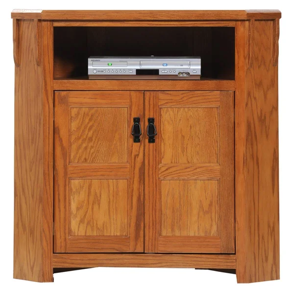 American Heartland 88734LTFP 41 in. Oak Promo Tall Corner TV Stand Light