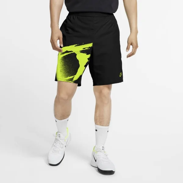 Nike Men's Court Slam Tennis Shorts, XXL, Black