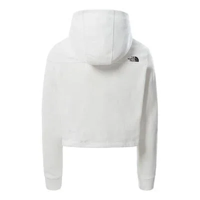 The North Face Drew Peak Crop Hoodie White Girls - S