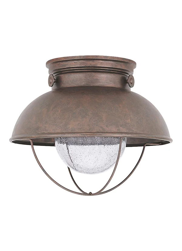 Sea Gull Lighting 886993S-44 Sebring LED Outdoor Ceiling Flush Mount - Weathered Copper