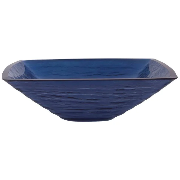 Novatto Fresco Glass Vessel Bathroom Sink (Blue)