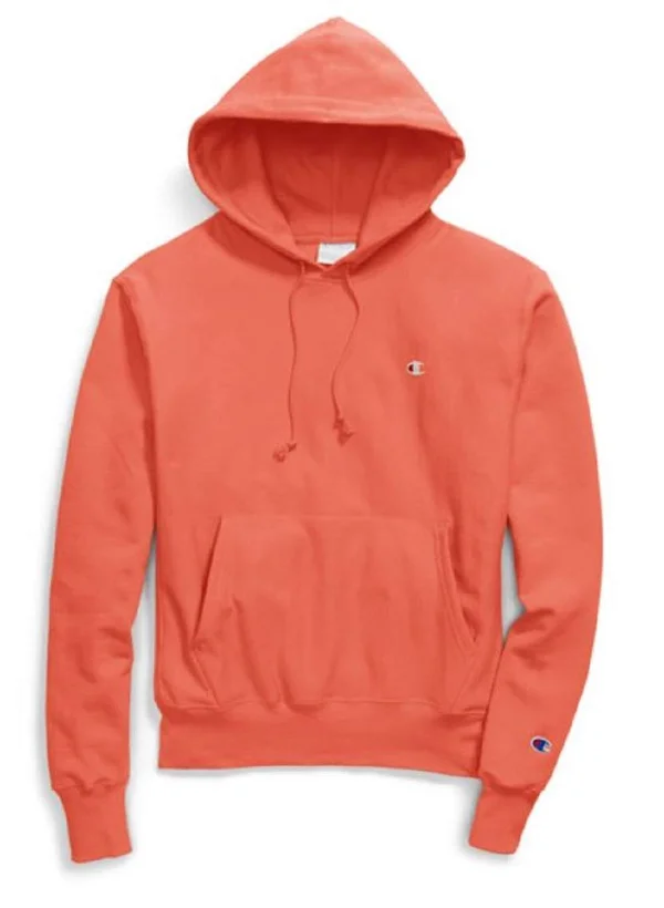 CHA RW FLEECE PULLOVER- MENS PULLOVER HOODIES- MENS SWEASHIRTS- MENS - XL - CORAL