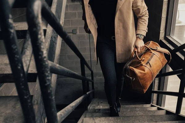 30L Weekender Duffel Dark Walnut, Kodiak Leather Co.