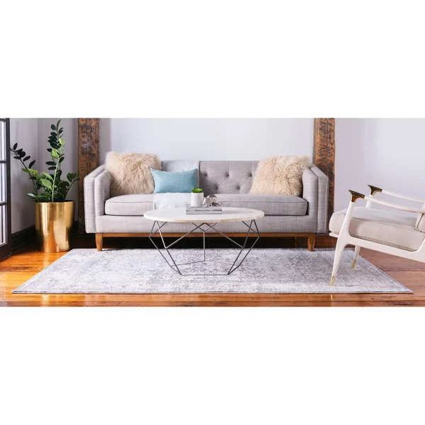 Unique Loom 3144590 6 x 6 ft. Birch Leila Round Rug Violet