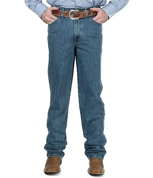 Cinch Apparel Mens Bronze Label Slim Fit Medium Stonewash Jeans, Men's, Gray