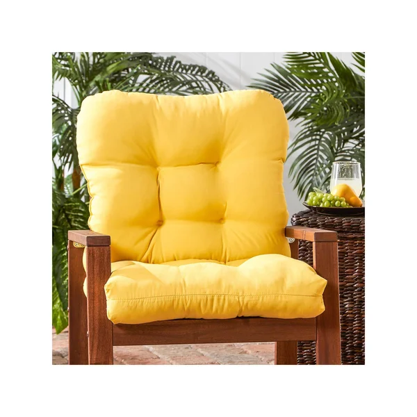 Greendale Home Fashions Outdoor Seat/Back Chair CUSHION - Sunbeam, 42 x 21 x 4 inches