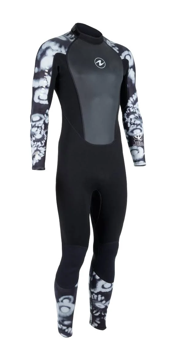 Aqua Lung Men's Hydroflex 3mm Wetsuit Black/Blue Camo, 3XL