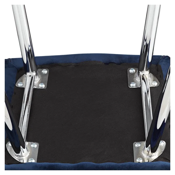 55 Downing Street Martin Navy Blue Fabric Modern Dining Chair
