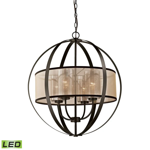 Elk Diffusion 4 Light LED Chandelier in Oil Rubbed Bronze - 57029/4-LED - 24 x 27 x 24 Inches