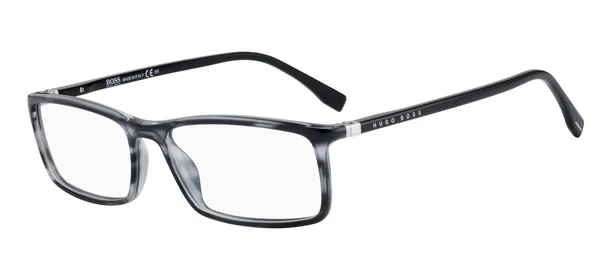 Boss 0680/N 02W8 Gray Horn Rectangular Eyeglasses