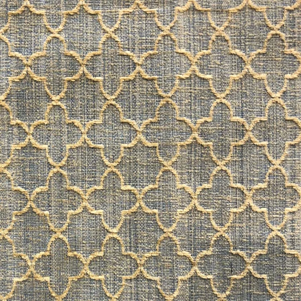 Plutus Golden Clove Blue and Beige Luxury Throw Pillow 20x22L x36x22W