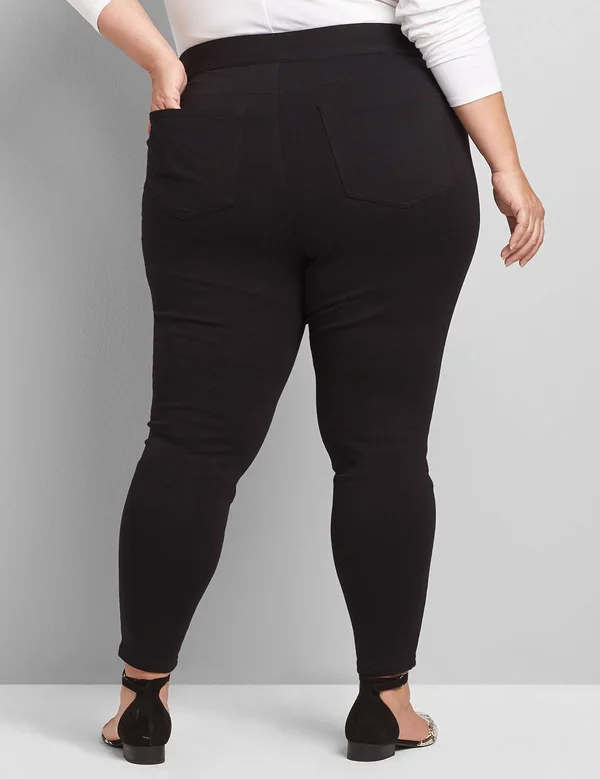 Plus Size Women's Pull-On High-Rise Ponte Legging - Size: 18/20, Black, Lane Bryant