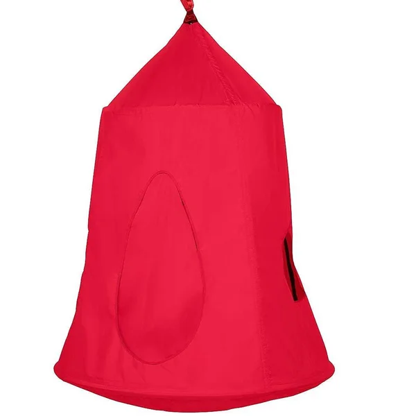 HearthSong HugglePod Hangout Hanging Tent and Family Hangout Steel Stand Set, Red