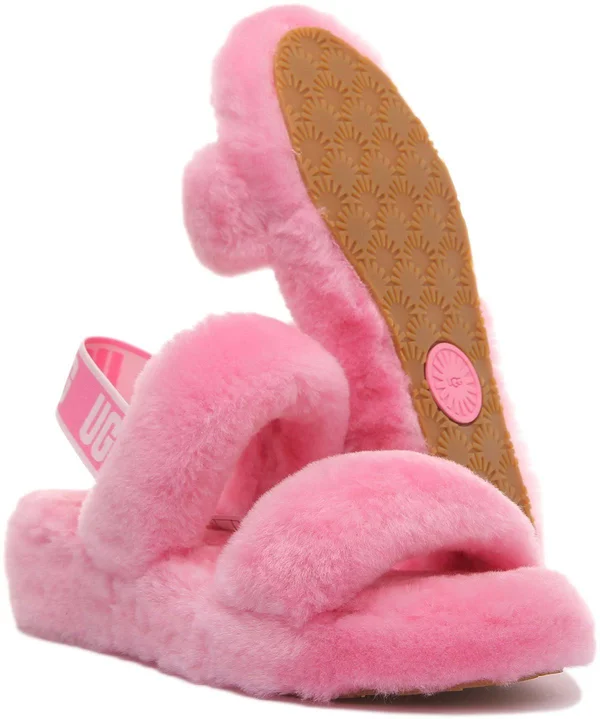 Ugg Women's Oh Yeah Sheepskin Slippers in Sachet Pink - Size 9