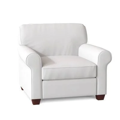 Jennifer Armchair Wayfair Custom Upholstery Body Fabric: Spinnsol Optic White