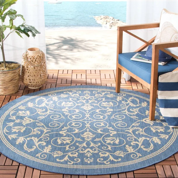 Safavieh Courtyard CY2098-3201 6&7x22 x 6&7x22 Square Natural, Terra Area Rug