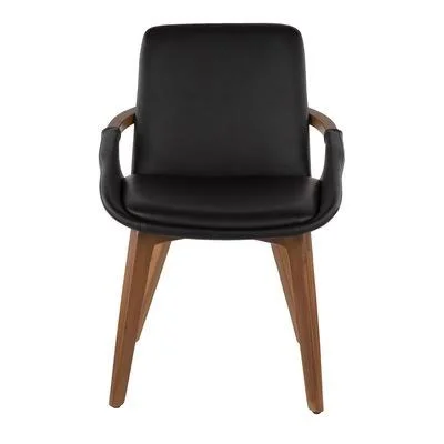 Wrought Studio Wrentham Upholstered Dining Chair Upholstery: Black