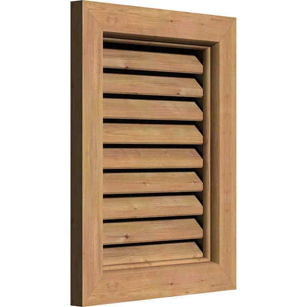 Ekena Millwork GVWVE26X2200SFUWR 26x22W x 22x22H Vertical Gable Vent (31x22W x 27x22H Frame Size): Unfinished, Functional, Smoot