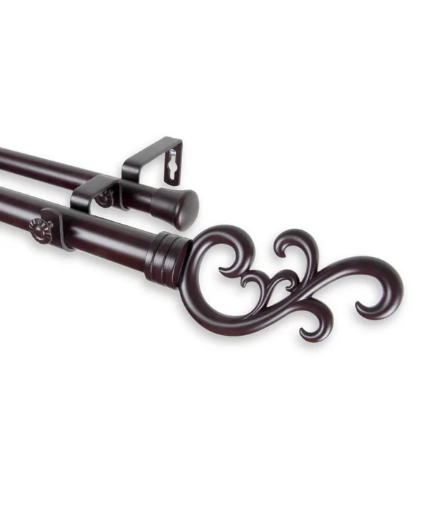Rod Desyne Madeline Double Curtain Rod Satin Nickel