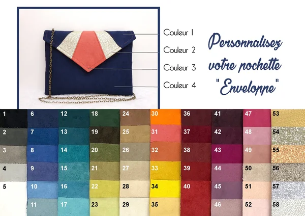 Personalize Wedding Pouch - Custom Envelope Clutch, Wedding Evening Clutch, Bridesmaid, Suede Clutch