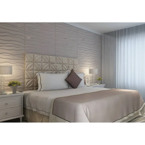 3D Fiber Wall Decor panelling - 32x22x25x22/pc - 12pc - Beach
