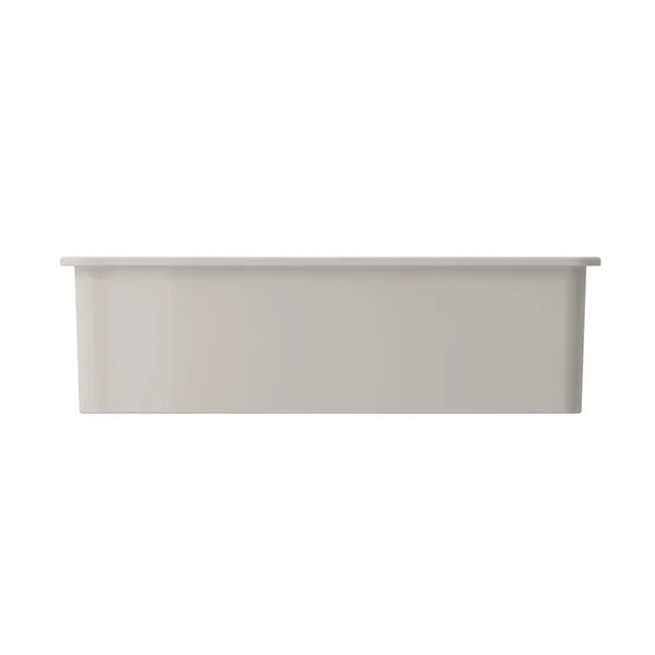 BOCCHI Sotto 32x22 Single Bowl Undermount Fireclay Kitchen Sink Biscuit