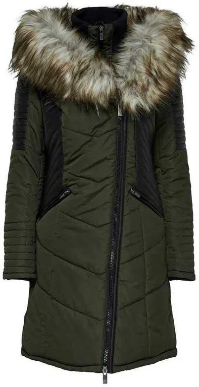 Only Linette Fur Coat - Black - Long Coats