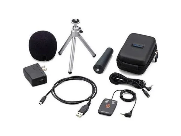 Zoom H2n Handy Portable Digital Audio Recorder with Samson Stereo Headphones and Accessory Bundle