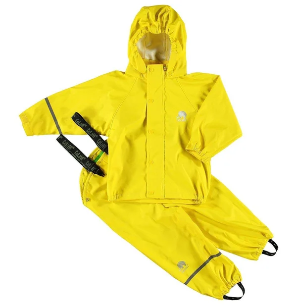 Celavi Kids - Basic Rain Set Yellow - 120 cm - Yellow