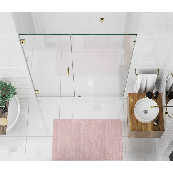 Glass Warehouse GW-WH-63-25-ORB 63.25x22 W x 78x22 H Hinged Frameless Shower Door Finish: Bronze