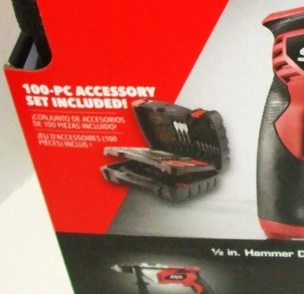 Skil 1/2x22 Hammer Drill with 100 PC Accessory Kit