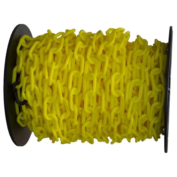 Mr. Chain Plastic Chain Barrier on A Reel - 2x22x125&L, Yellow 50102