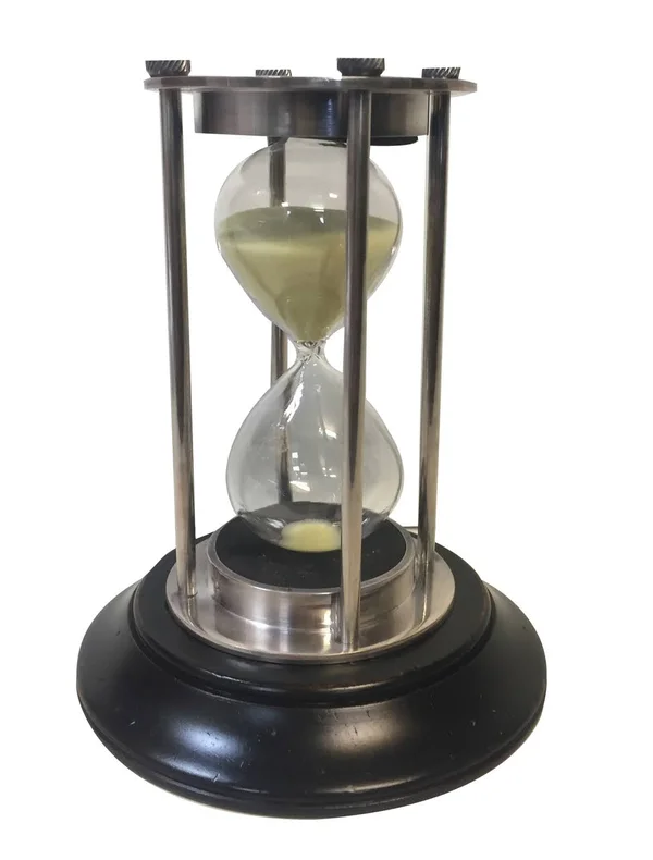 HG007S Authentic Models 30 Minute Hourglass, Silver