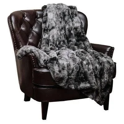 Trio Super Soft Fuzzy Faux Fur Throw Blanket Latitude Run Color: Beige - Size: 60x22 W x 70x22 L