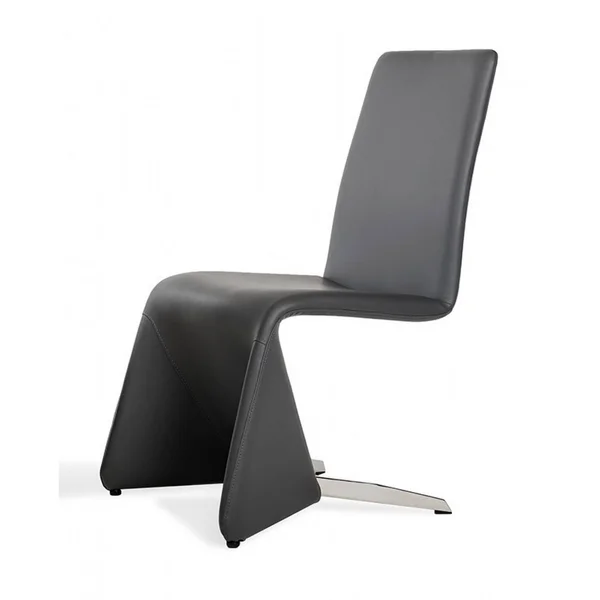Benjara BM223488 Fully Leatherette Upholstered Metal Frame Dining Chair Black - Set of 2