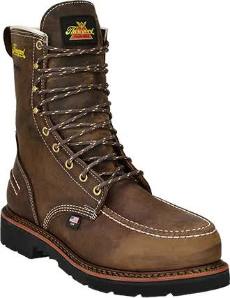 Men's Thorogood 1957 Series 8x22 Moc Toe Work Boot - Waterproof Crazyhorse, 9.5, D