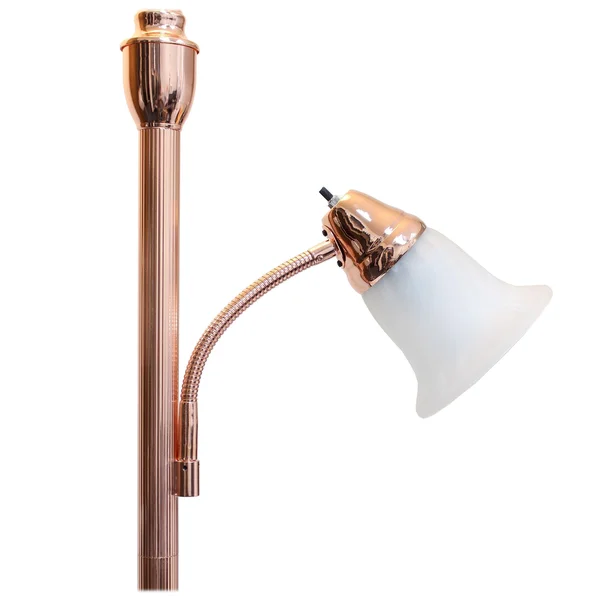Elegant Designs 2 Light Mother Daughter Floor Lamp with White Marble Glass - Rose Gold