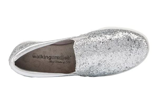 Walking Cradles Women's Orleans Shoes - Silver Glitter in Size 6