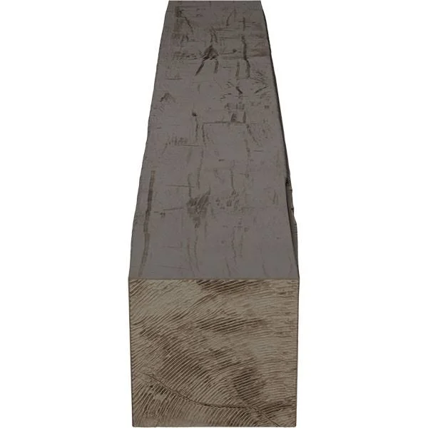 Ekena Millwork MANUHH06X08X60HD 6x22H x 8x22D x 60x22W Hand Hewn Faux Wood Fireplace Mantel, Natural Honey Dew