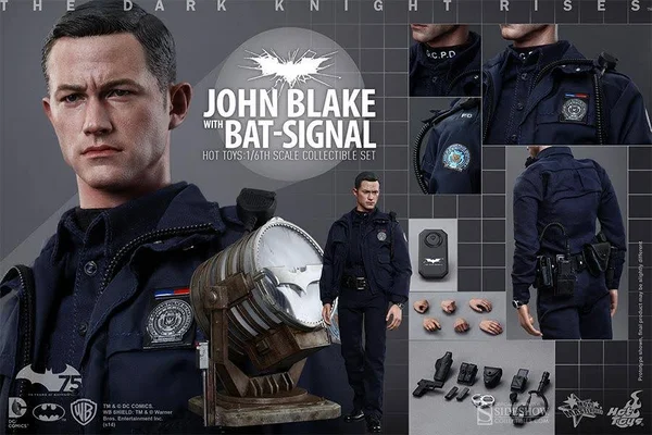 Hot Toys 1/6 The Dark Knight Rises MMS274 John Blake with Bat-Signal Figure