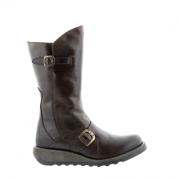 Fly London Mes 2 Womens Mid Calf Boots Brown Leather 142913-004 35 EU