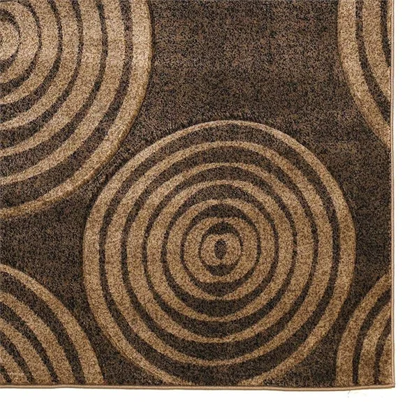 Linon Miso Felix Machine Made Polypropylene 5&x7&6x22 Rug in Brown