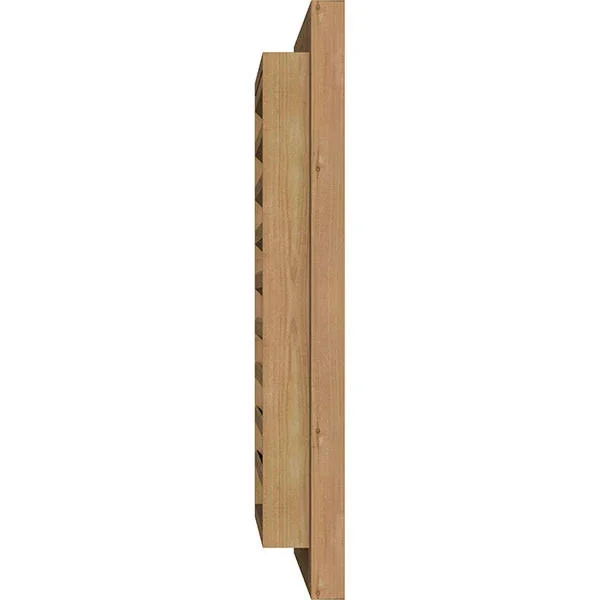 Ekena Millwork GVWVE26X2200SFUWR 26x22W x 22x22H Vertical Gable Vent (31x22W x 27x22H Frame Size): Unfinished, Functional, Smoot