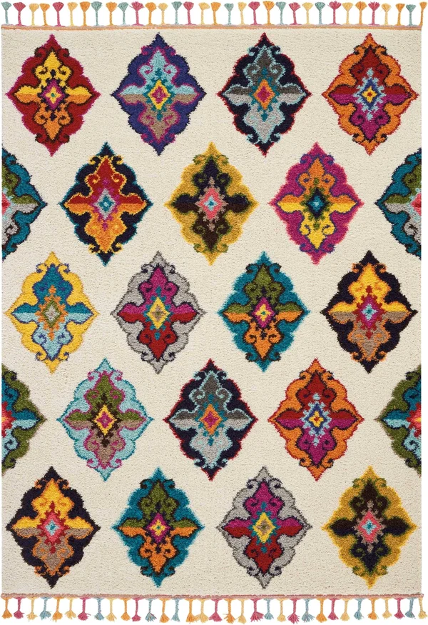 Nourison Moroccan Casbah MCB06 Area Rug - Ivory/Multicolor, 2&3x22 x 8&